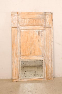 19th C. French Directoire Trumeau Mirror, 7 Ft Tall