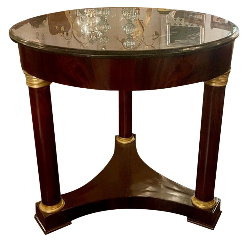 19th c. French Empire Mahogany Center Table
