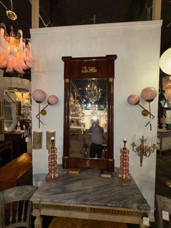 19th c. French Empire Mahogany Mirror