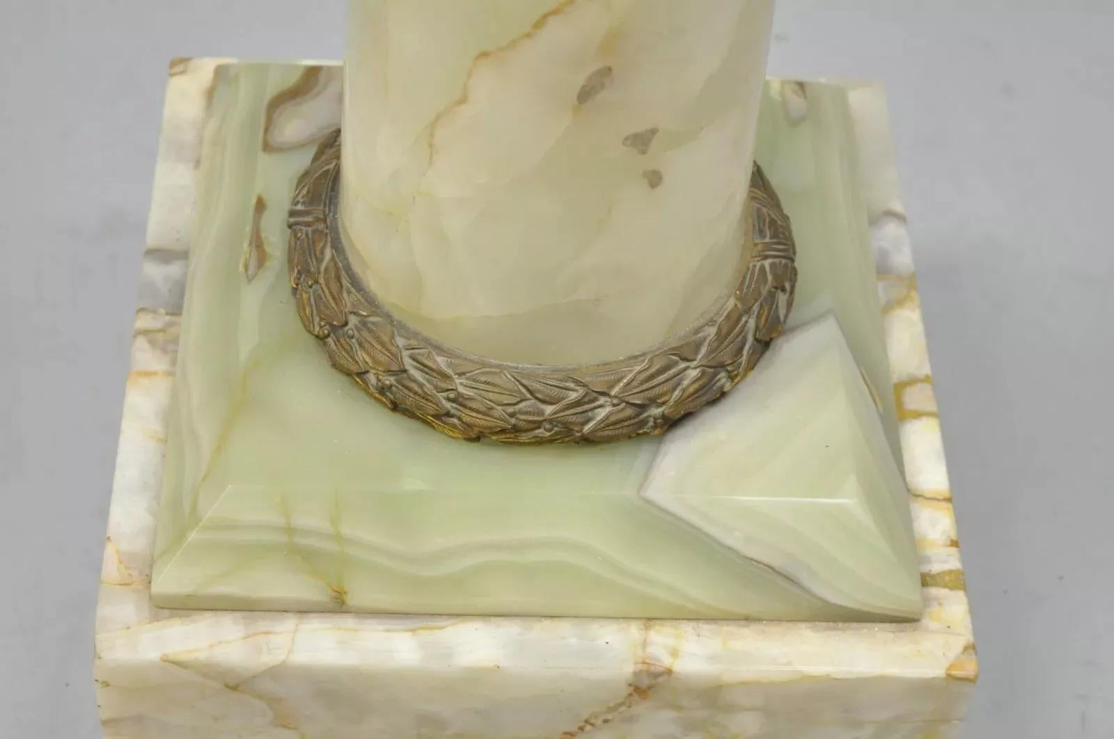 A.I.C. Onyx & Bronze Ormolu Statue Colonne Tournante The Pedestal en vente 2