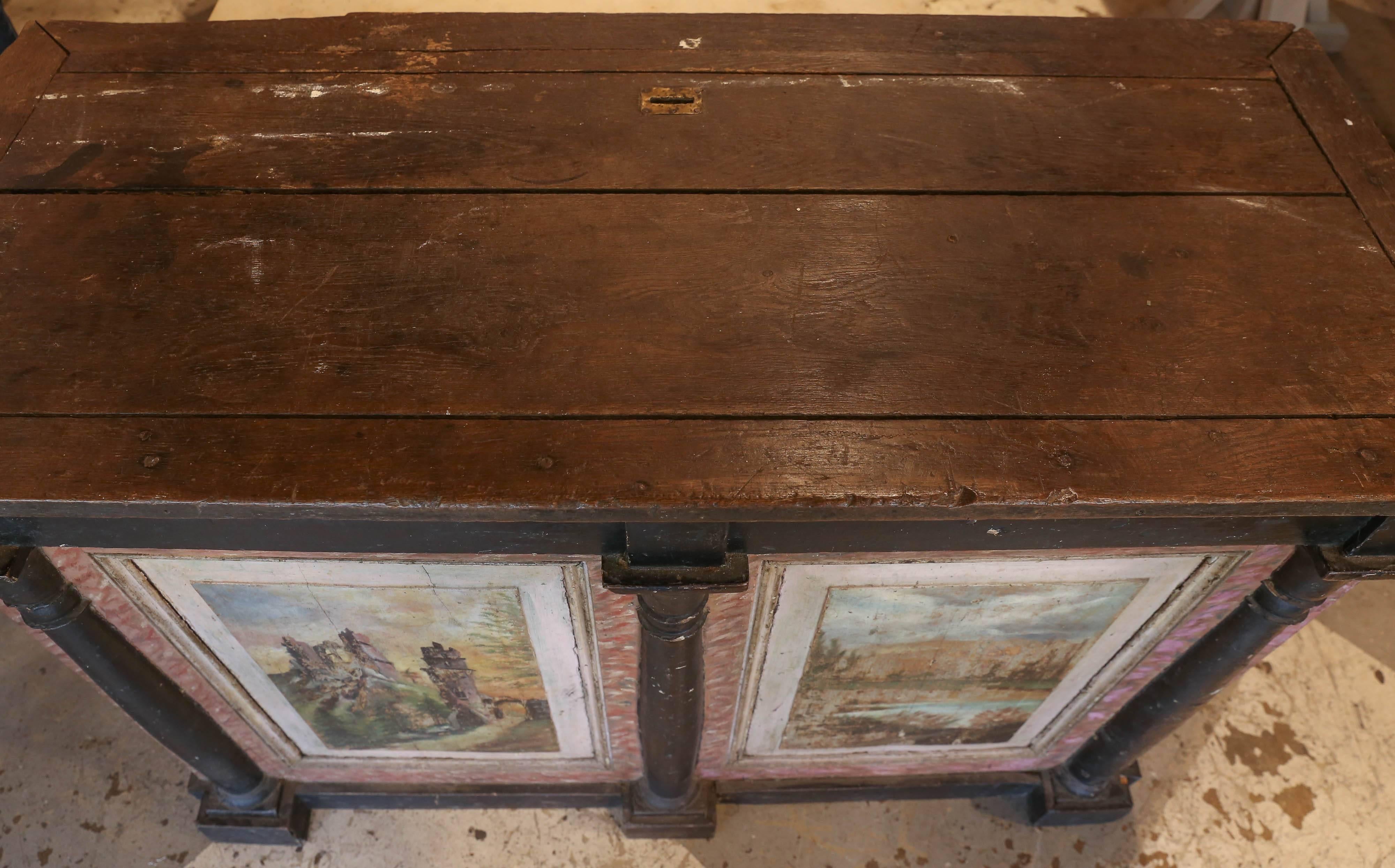 19th Century French Empire Painted Comptoir Counter 1