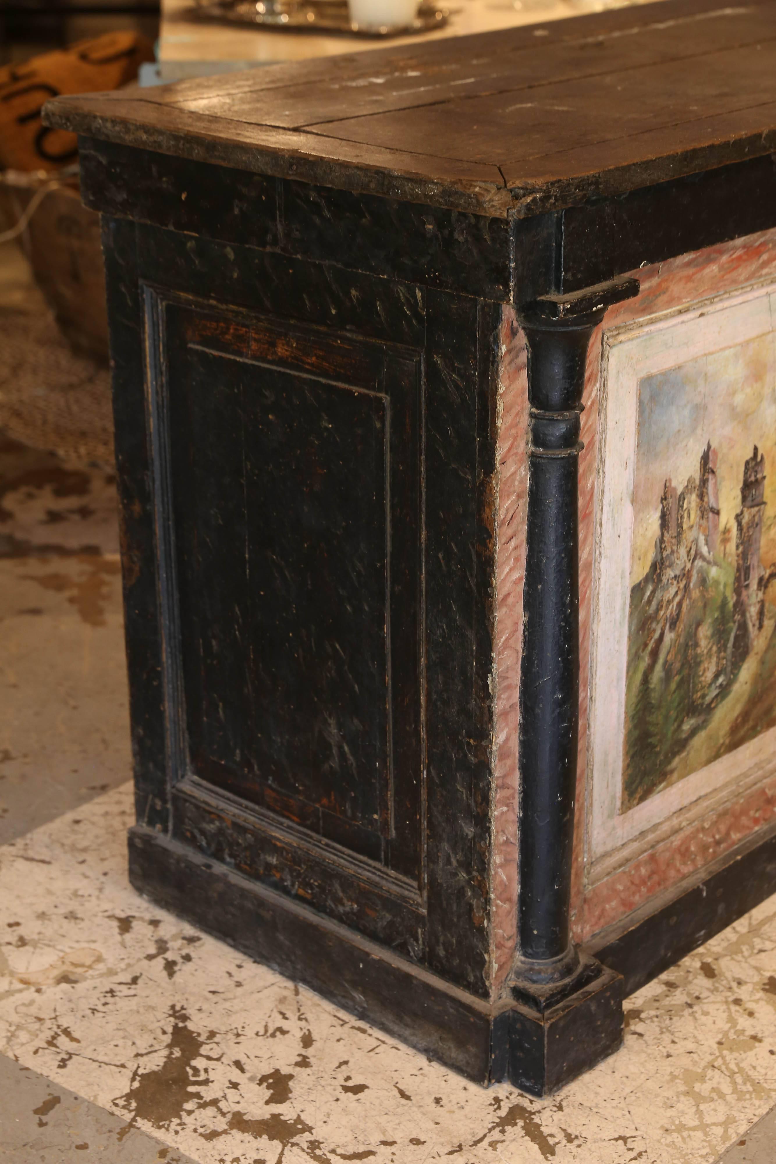 19th Century French Empire Painted Comptoir Counter 4