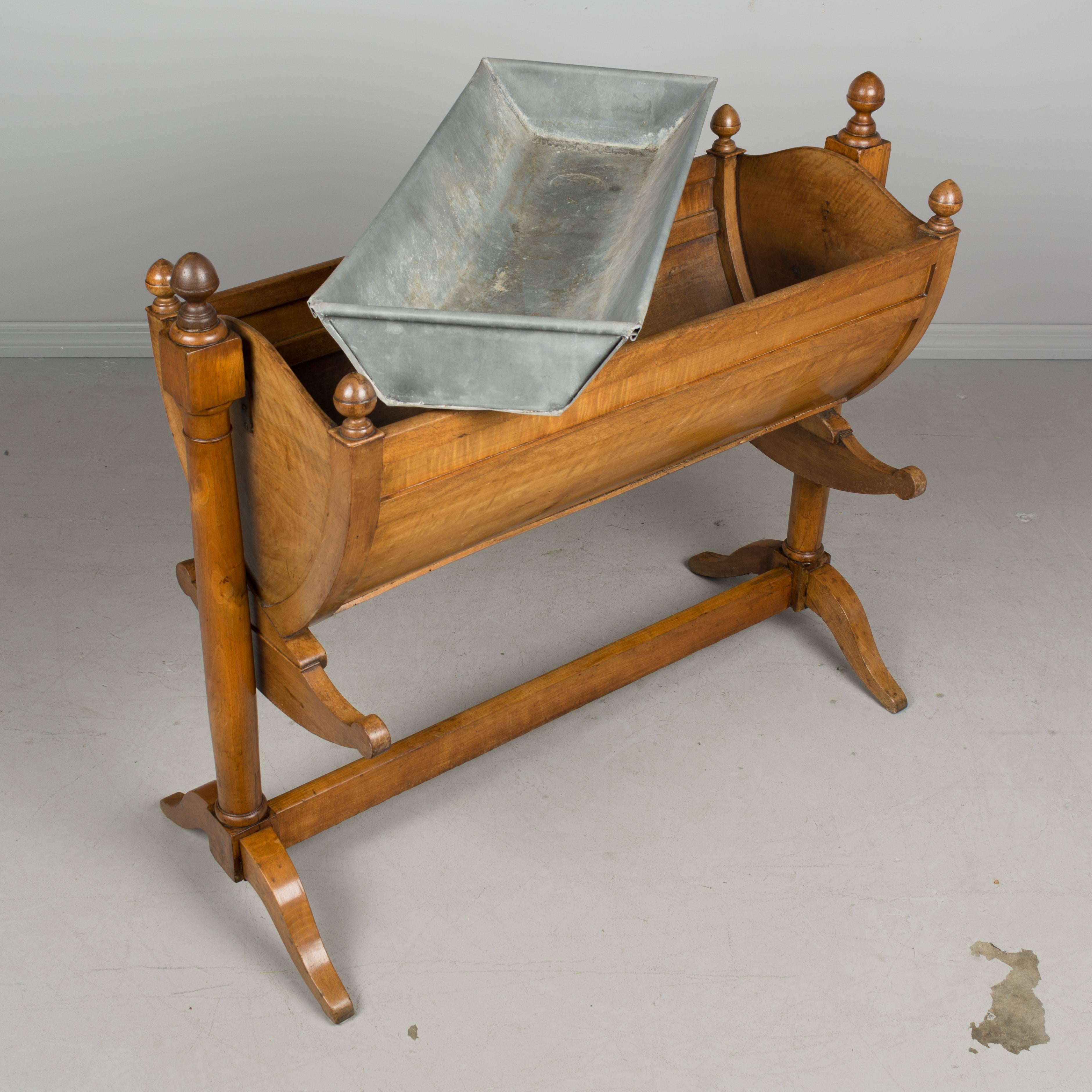 19th Century French Empire Style Baby Cradle / Planter Box In Good Condition In Winter Park, FL