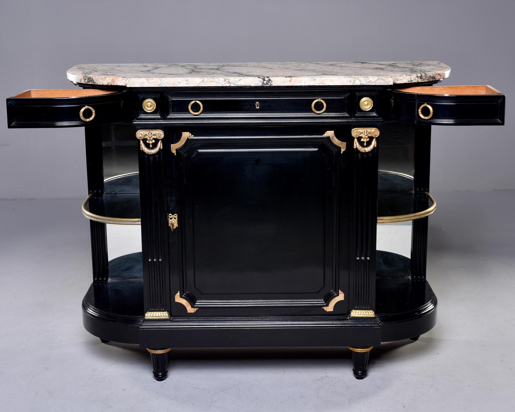 19th C French Empire Style Commode with Marble Top and Brass Fittings 9