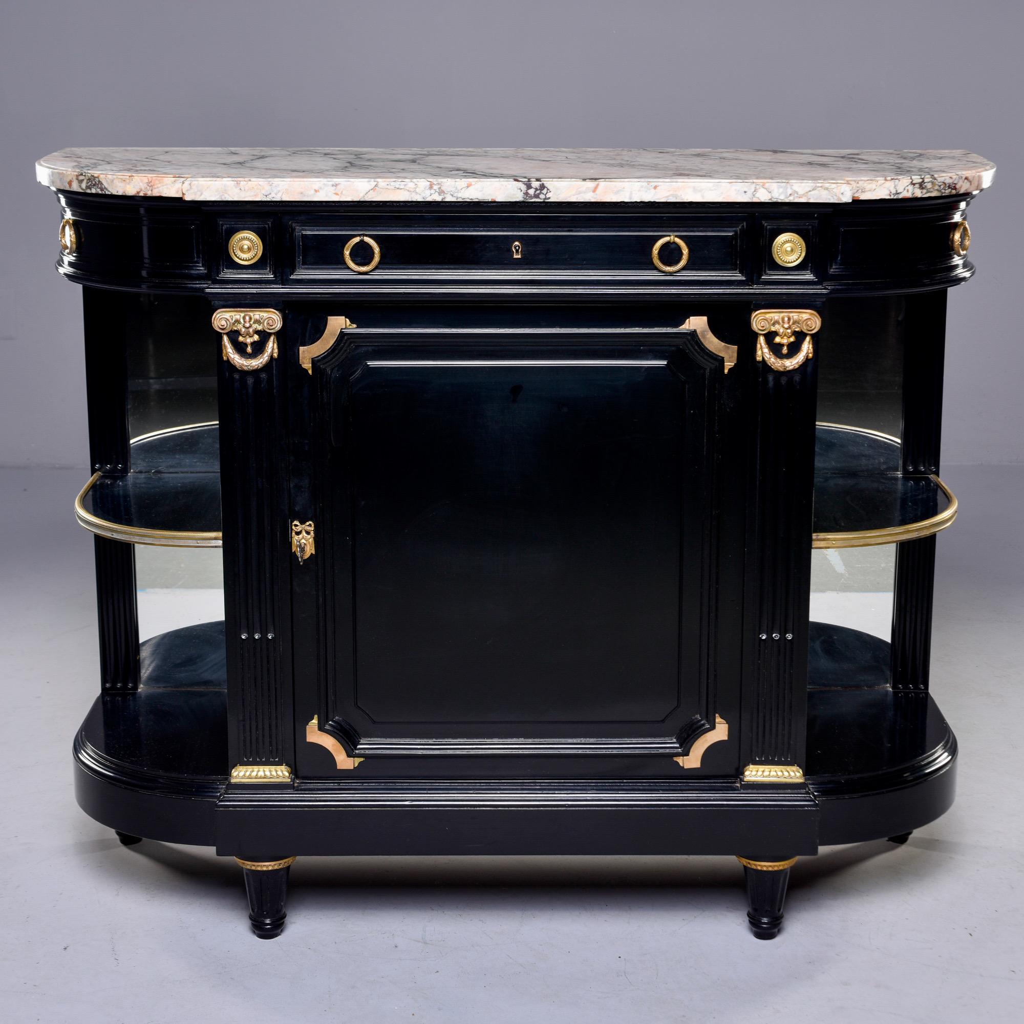 19th C French Empire Style Commode with Marble Top and Brass Fittings 2