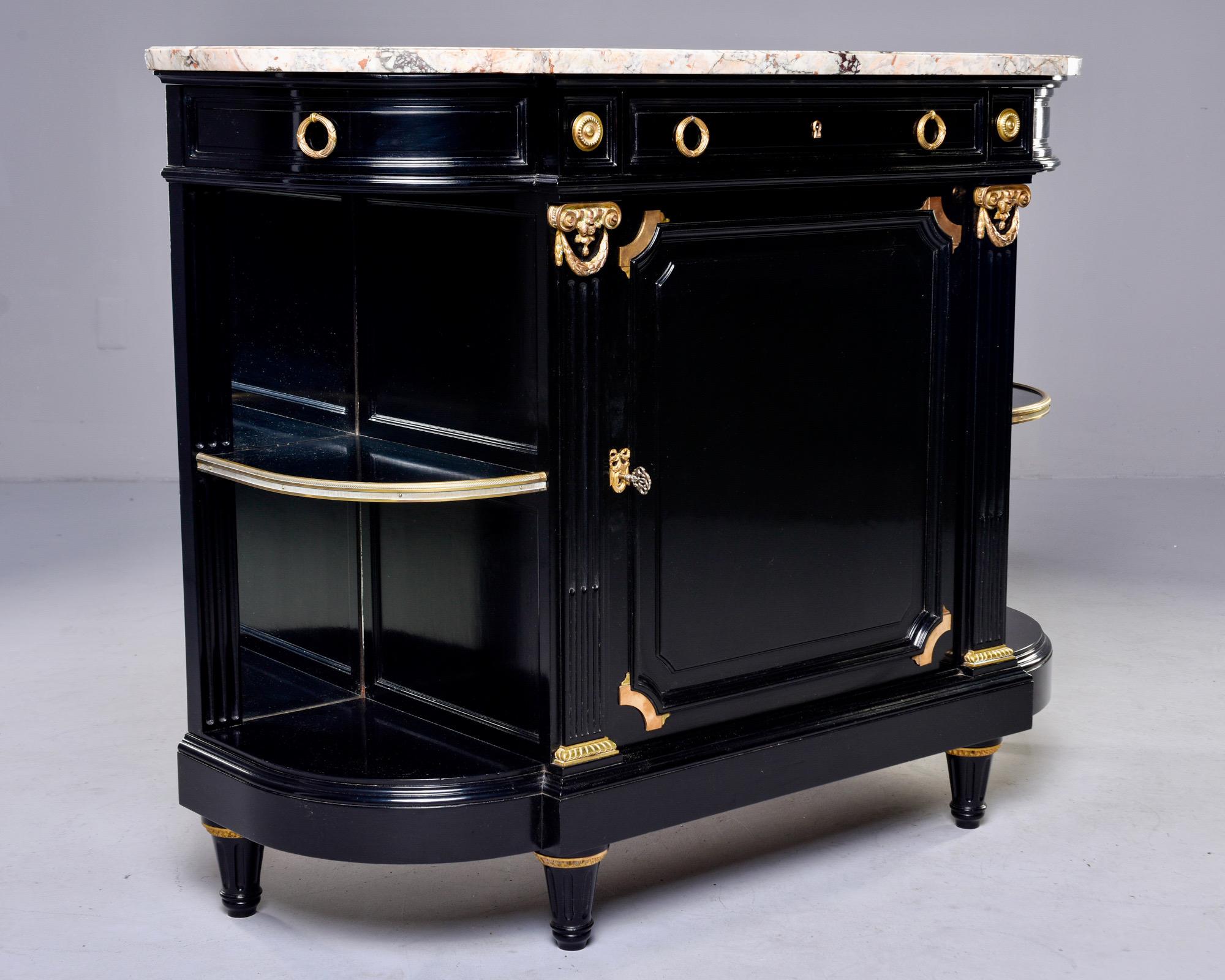 19th C French Empire Style Commode with Marble Top and Brass Fittings 3