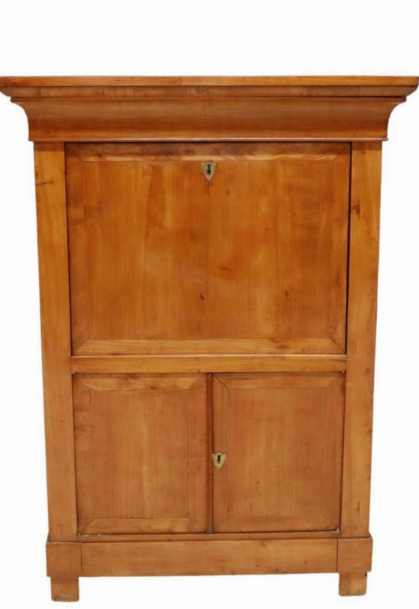 19th C. French Empire Style Louis Philippe Period Secretaire Abattant For Sale 4