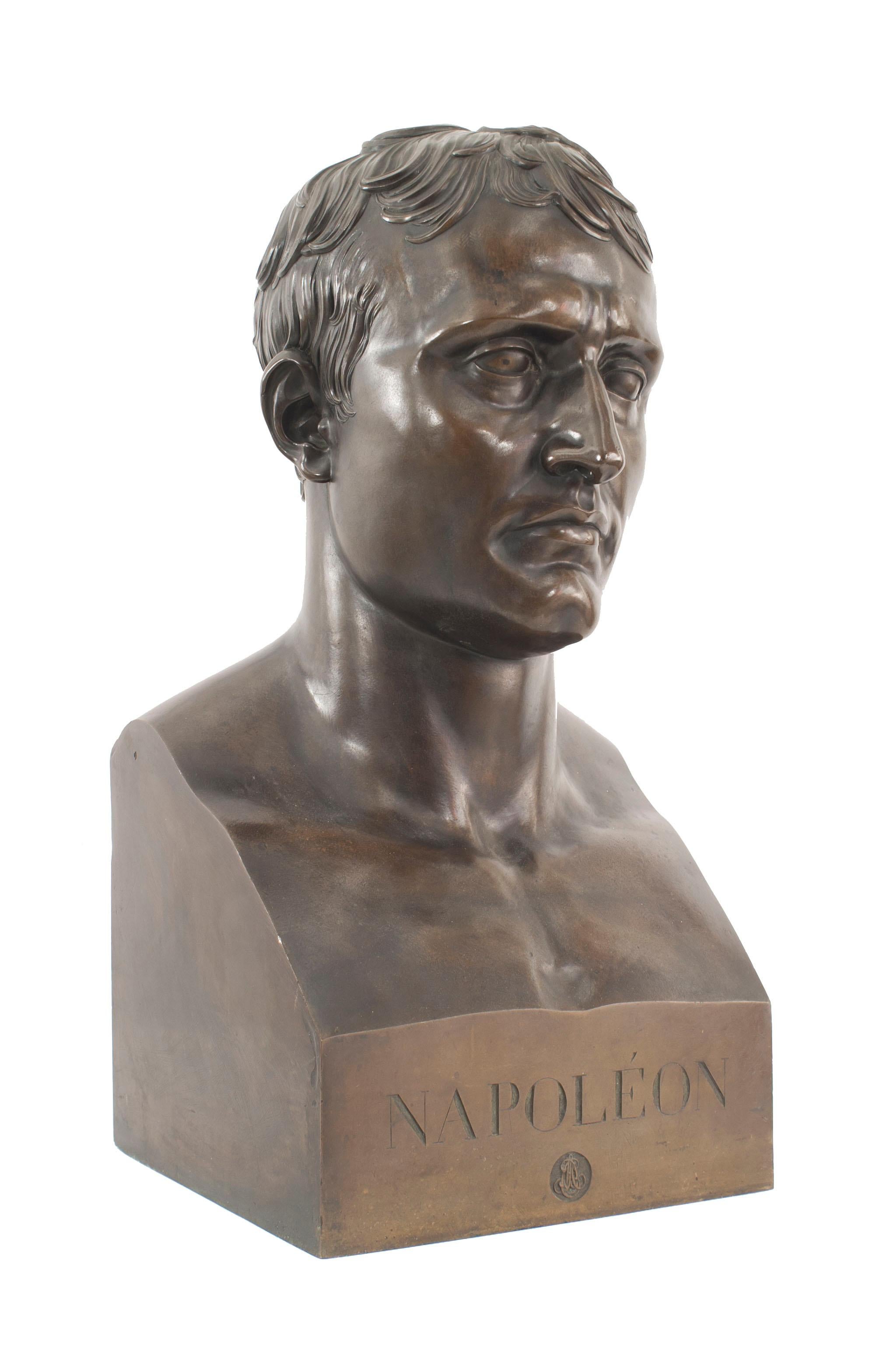 19th c. French Empire Style Napoleon Bust by F.B. Launay In Excellent Condition For Sale In New York, NY