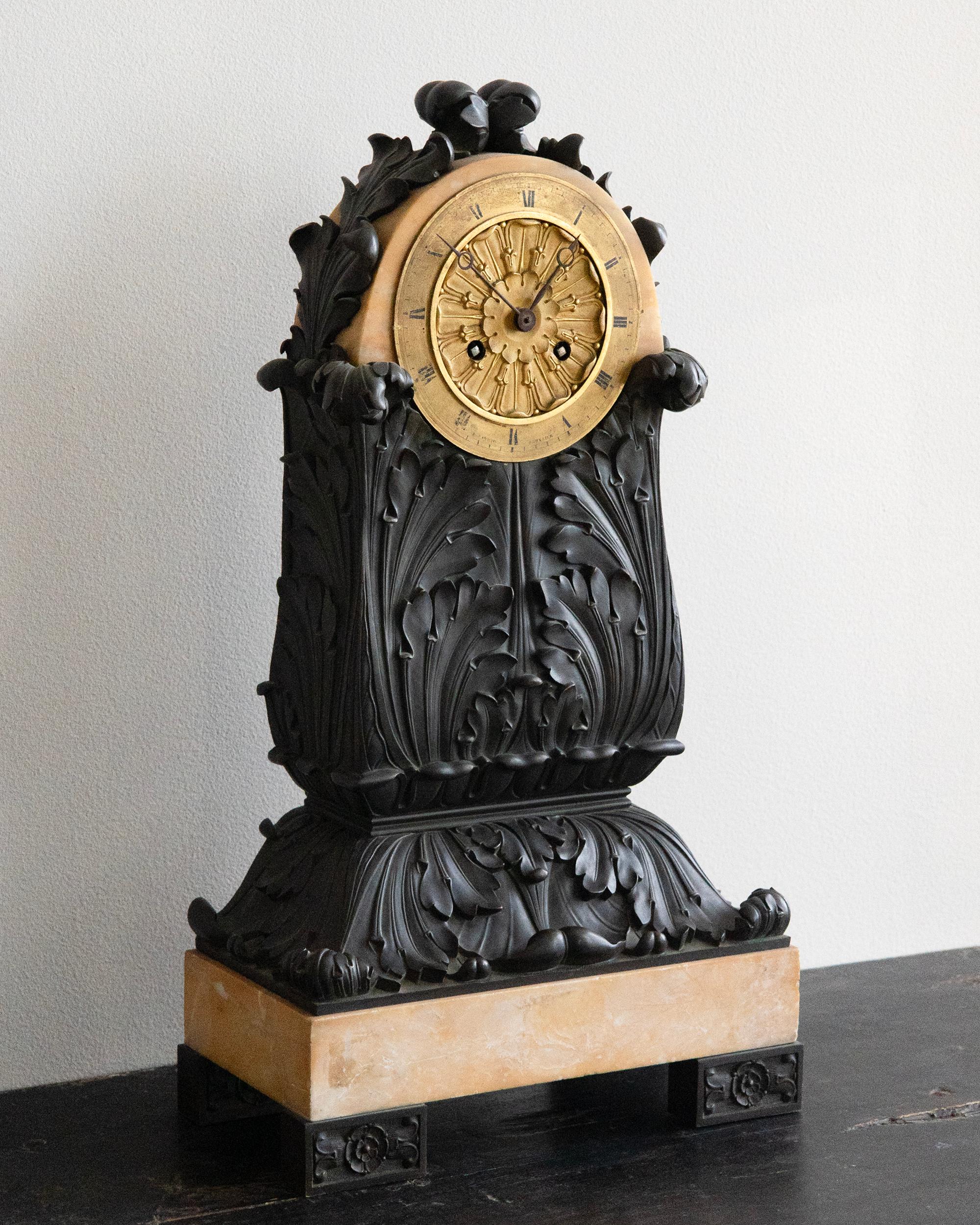 19th c, French Empire Table Clock In Good Condition For Sale In Allerum, SE