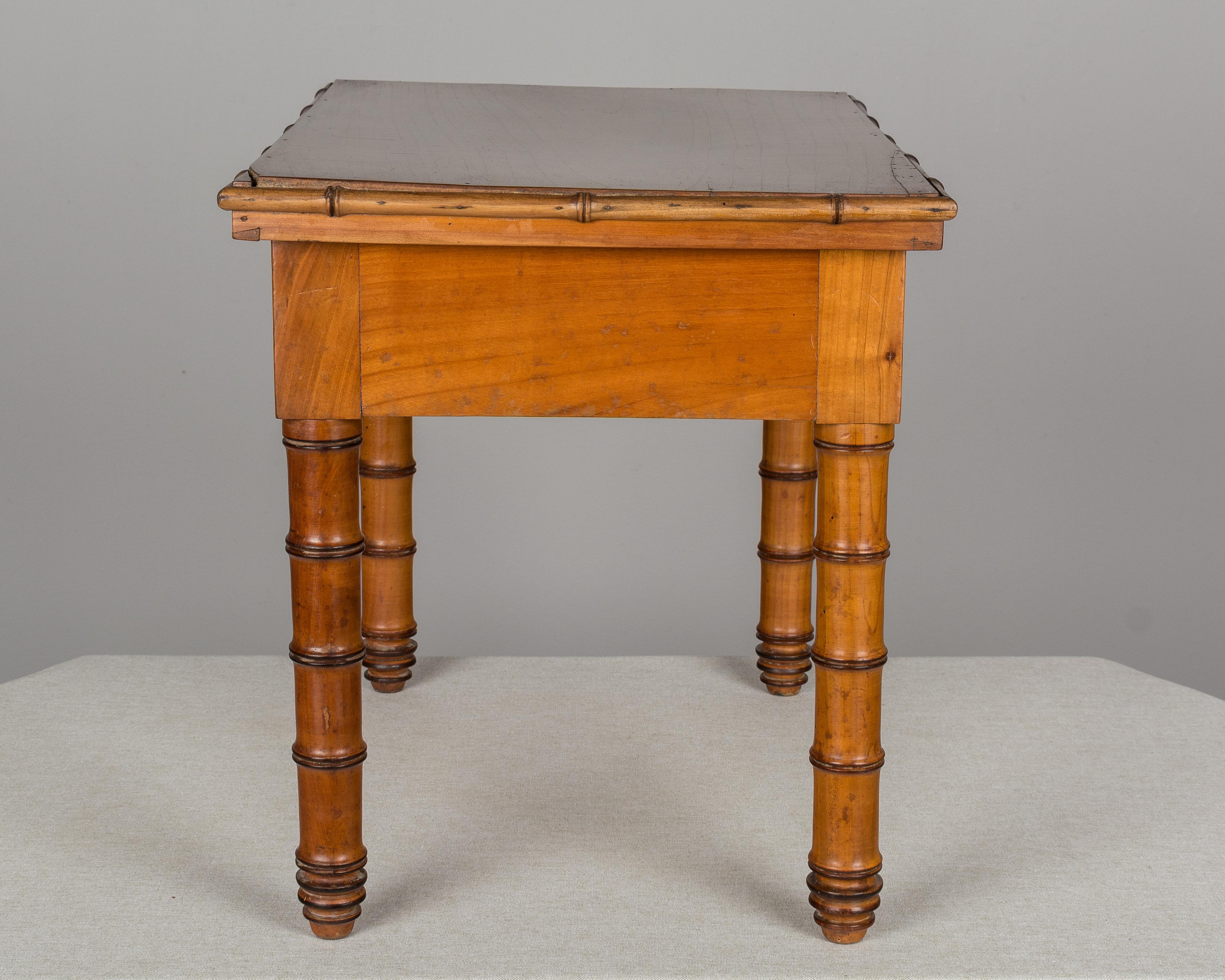19th Century French Faux Bamboo Side Table 1