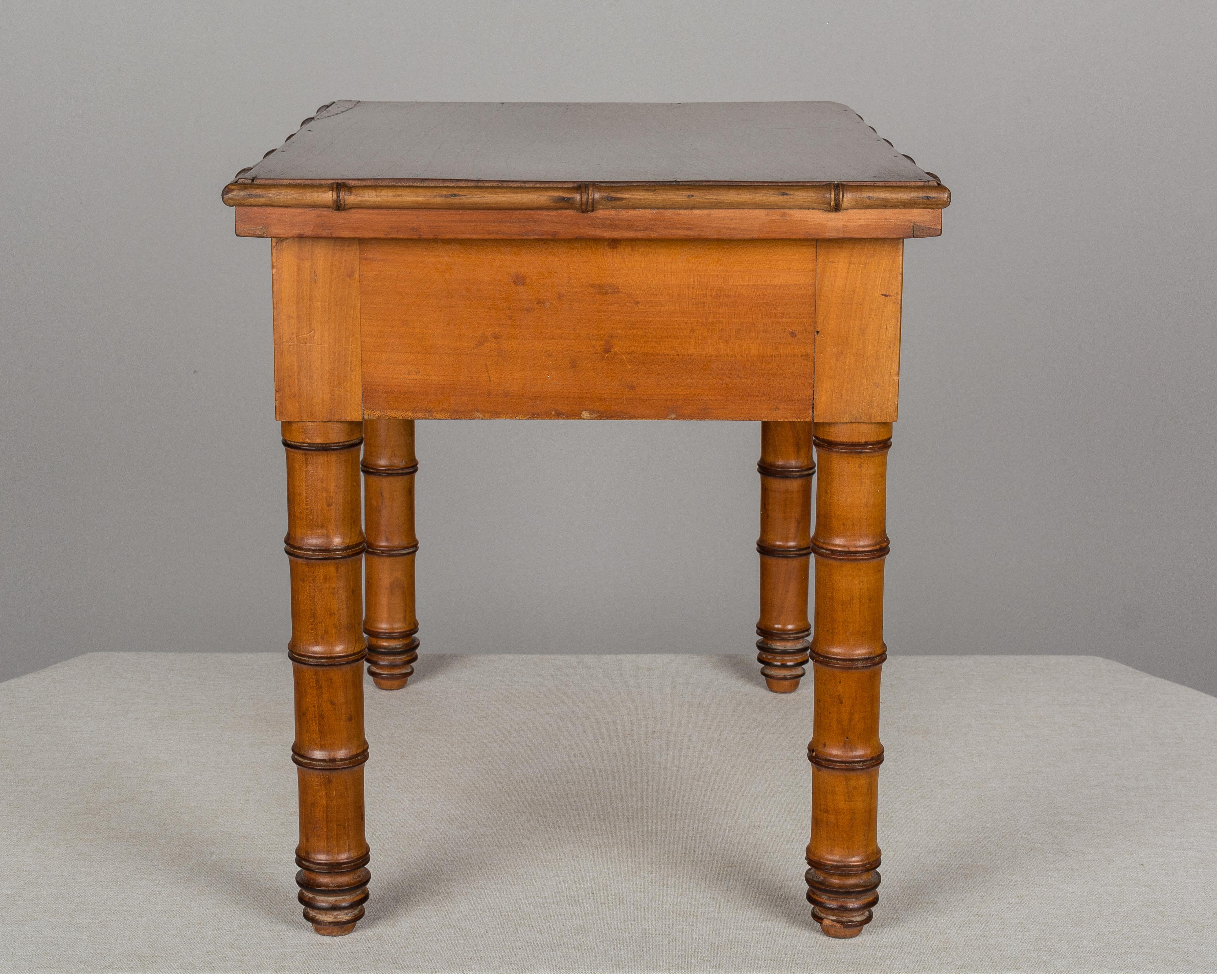 19th Century French Faux Bamboo Side Table 2