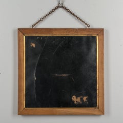 19th Century French Faux Bamboo Tri-Fold Mirror