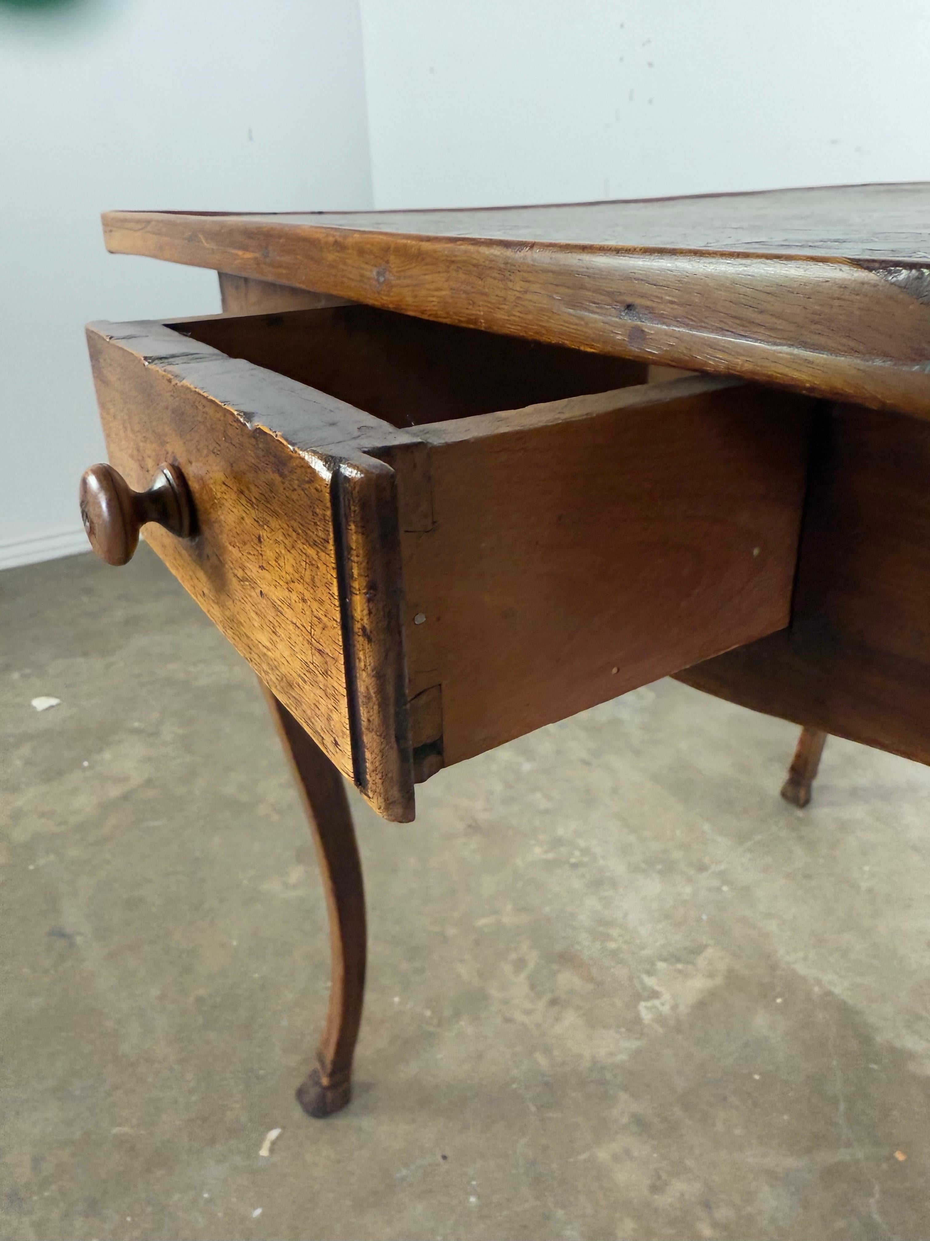 19th C. French Game Table w/ Embossed Leather Top For Sale 7