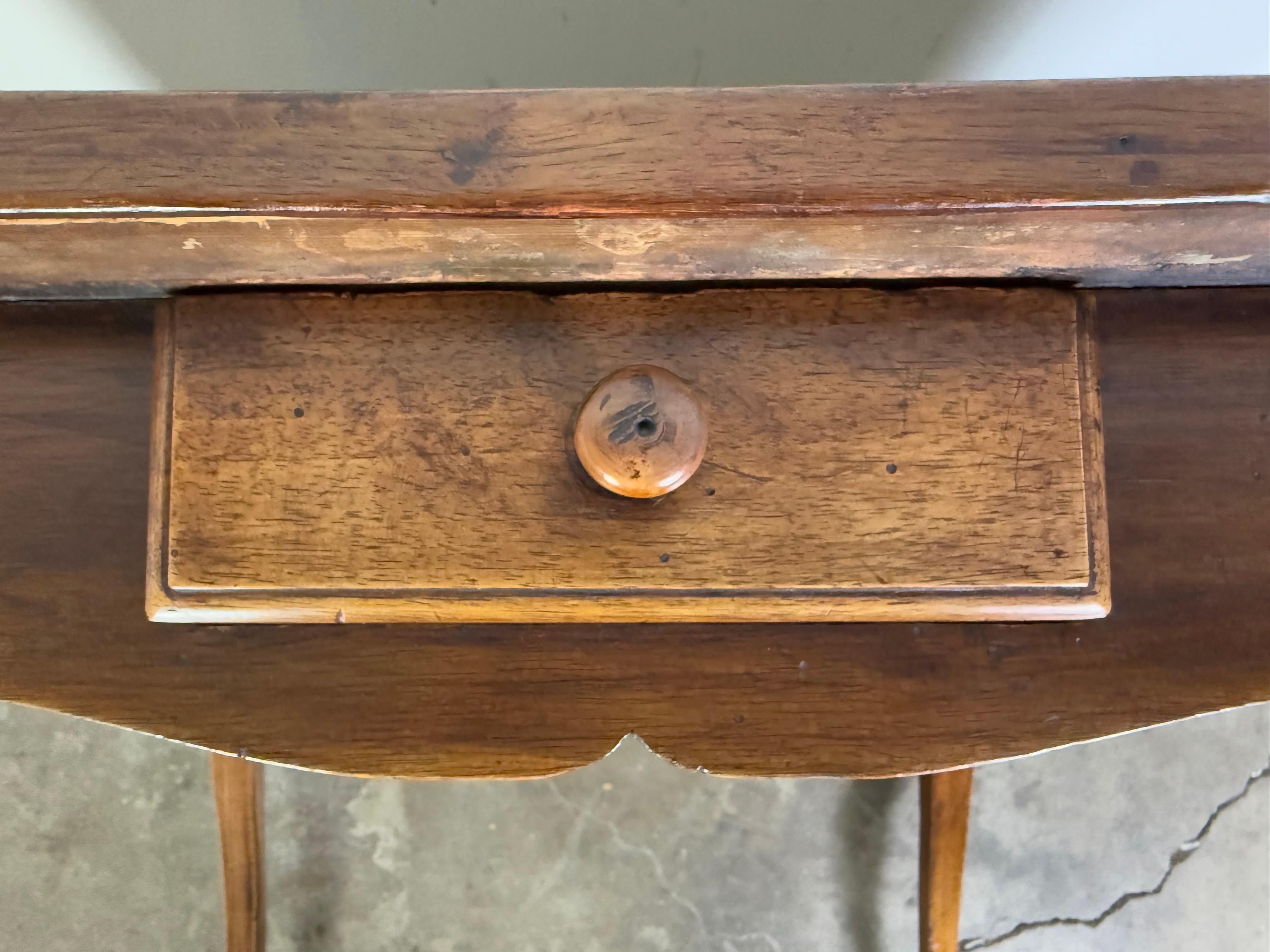 19th C. French Game Table w/ Embossed Leather Top For Sale 14