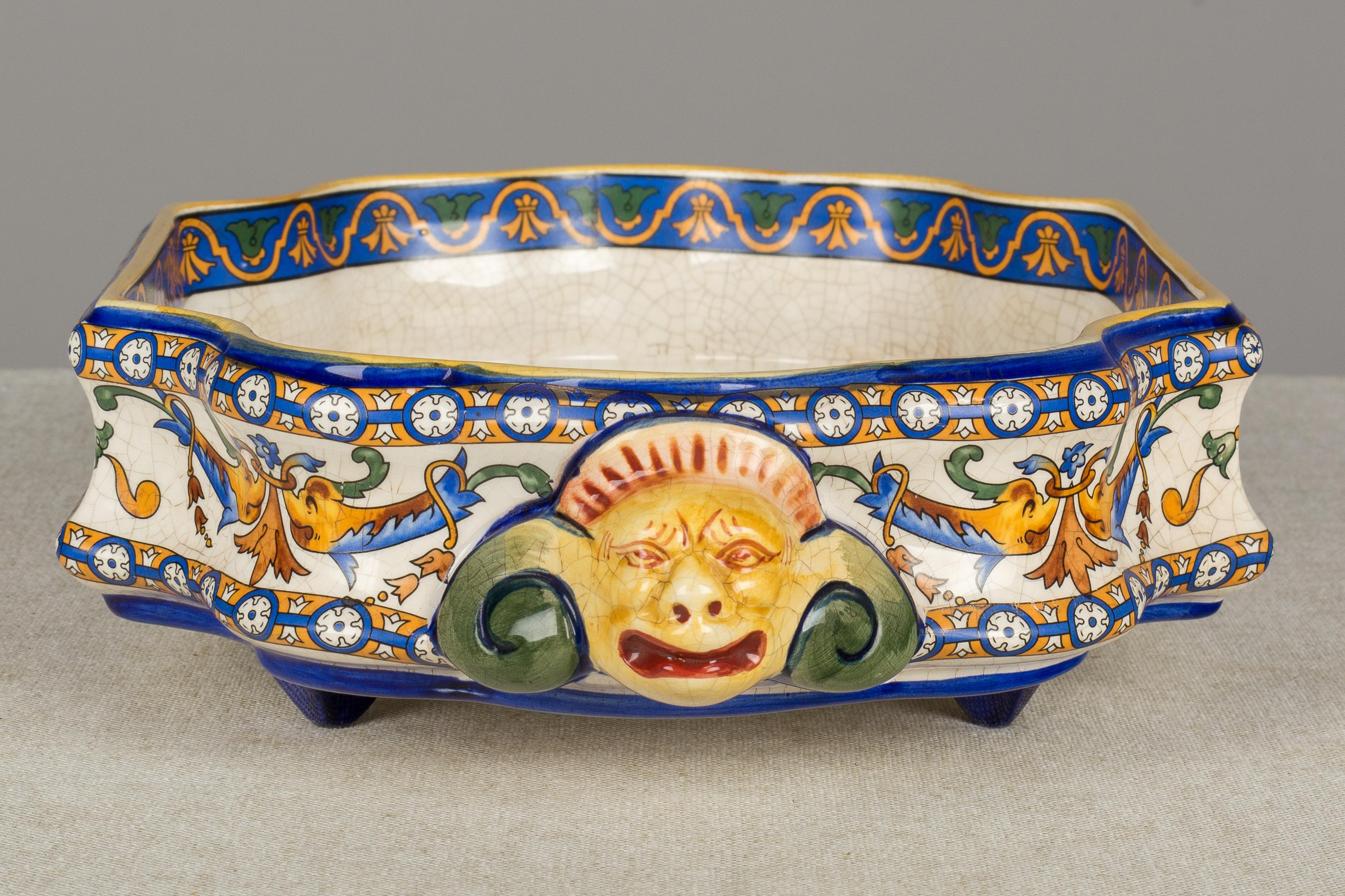 19th Century French Gien Faience Jardinière 2
