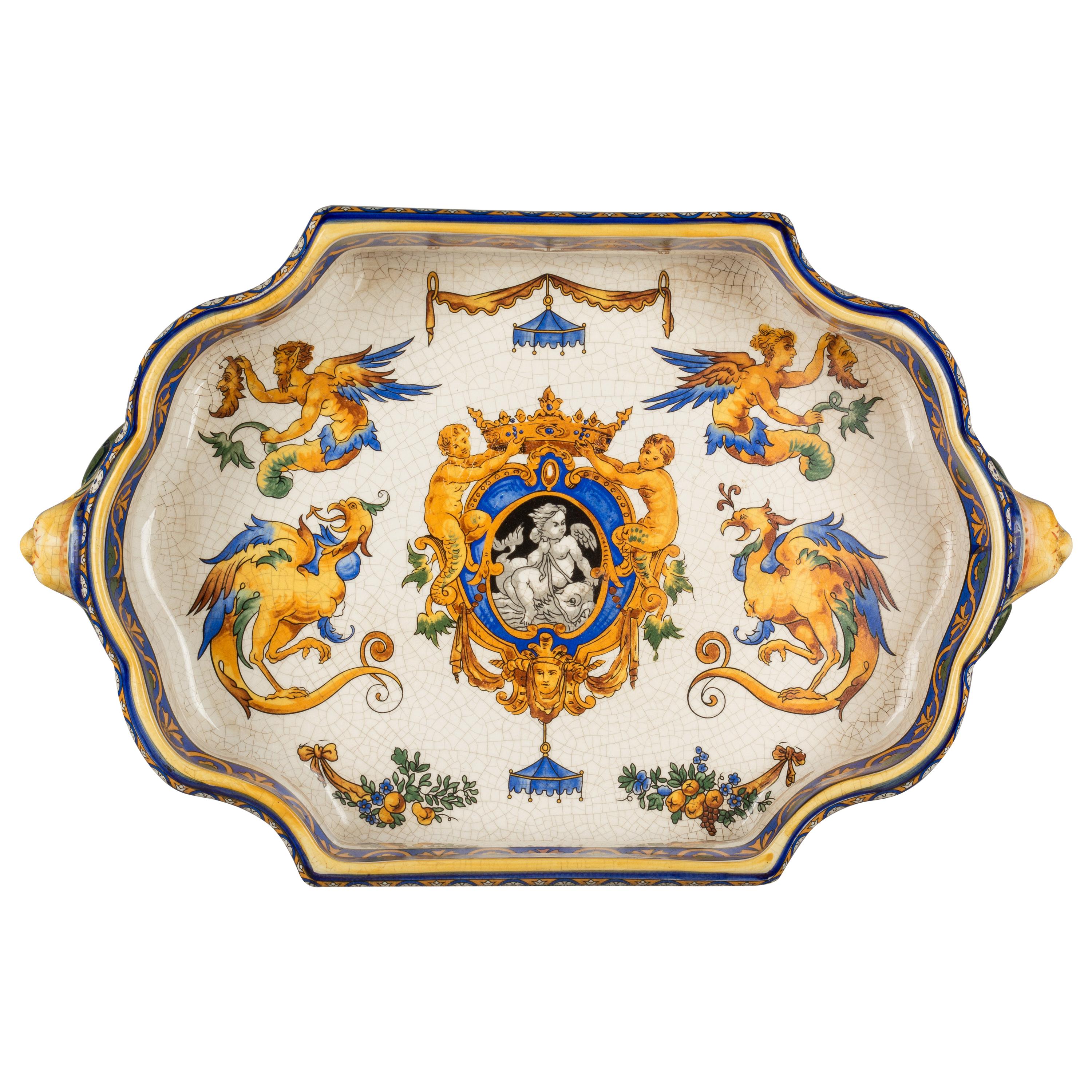 19th Century French Gien Faience Jardinière