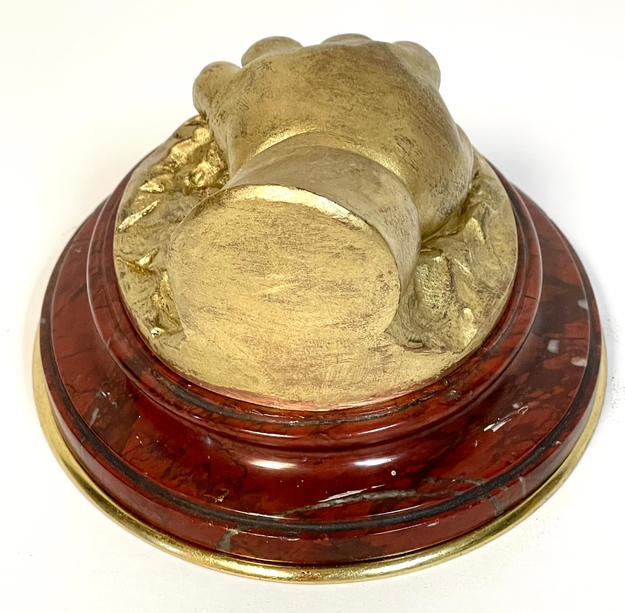 19th C French Gilt Bronze Model of a Resting Hand, Attributed to Barbedienne For Sale 2