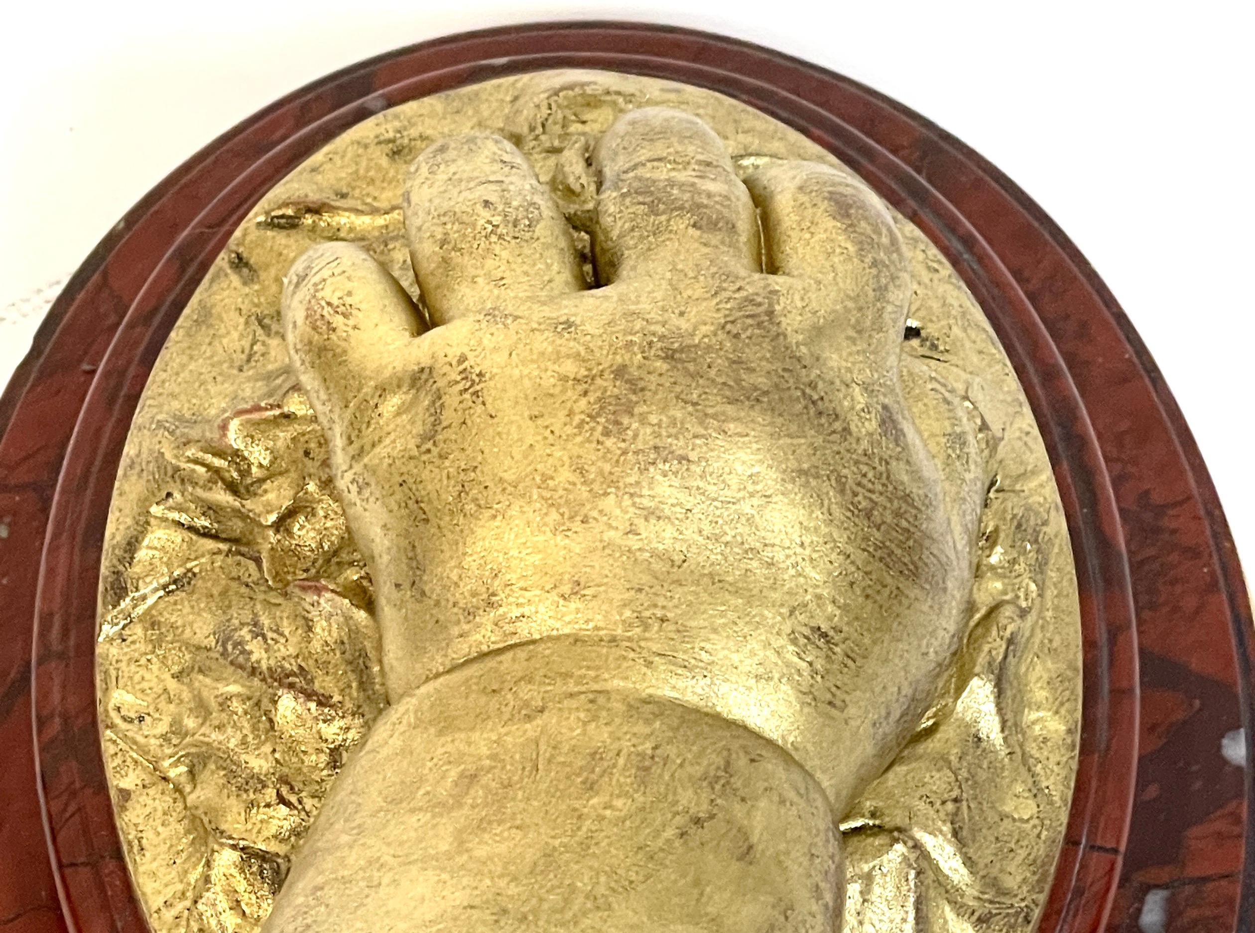 19th C French Gilt Bronze Model of a Resting Hand, Attributed to Barbedienne For Sale 3