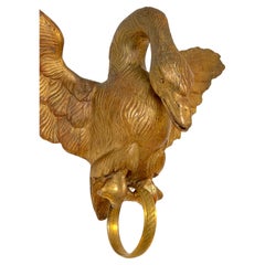 19th C. French Giltwood, Ormolu Swan Bed Corona, Circle Desmalter/ Krieger