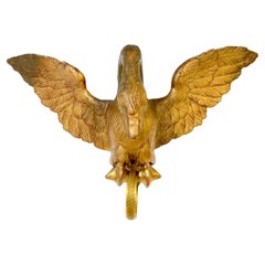 19th C. French Giltwood, Ormolu Swan Bed Corona, Circle Desmalter/ Krieger