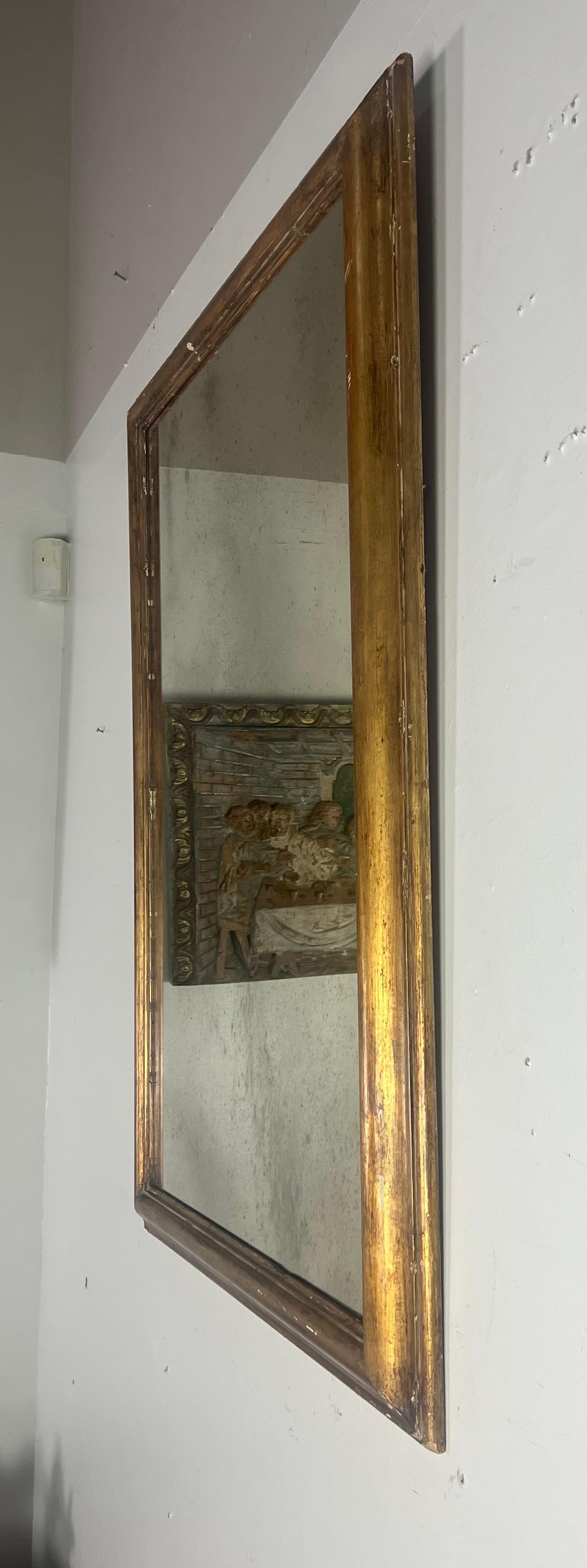 19th C. French Gold Leaf Mirror 3