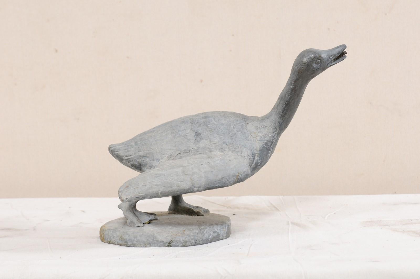 19th Century French Goose Garden Statue or Water Spout for Fountain 3