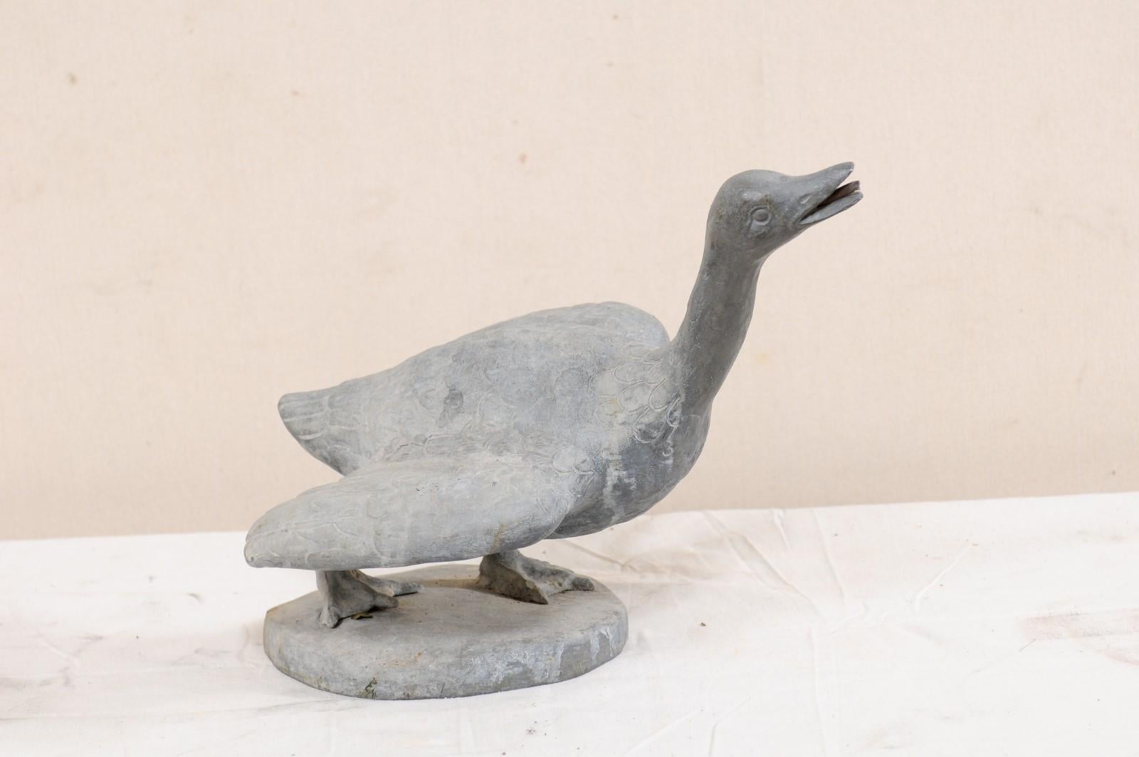 19th Century French Goose Garden Statue or Water Spout for Fountain In Good Condition In Atlanta, GA
