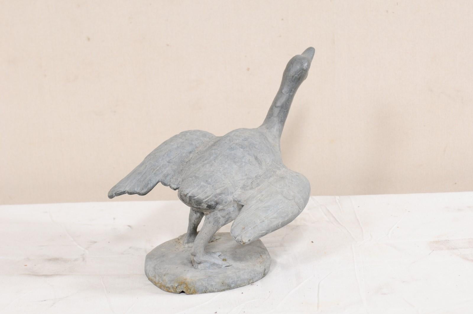 19th Century French Goose Garden Statue or Water Spout for Fountain 1