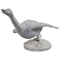 Antique 19th Century French Goose Garden Statue or Water Spout for Fountain