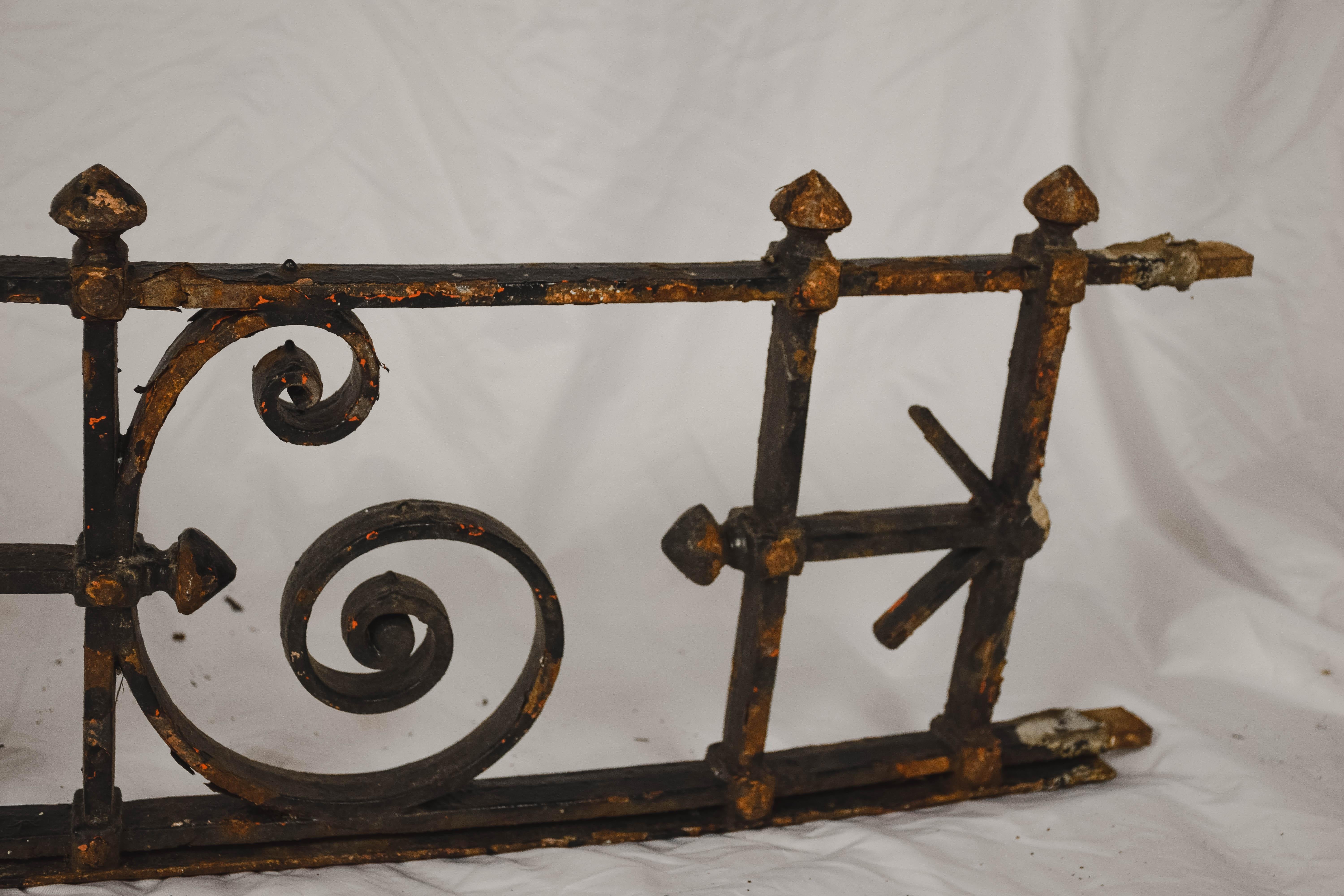 19th Century French Iron Architectural Fragment In Good Condition In Houston, TX