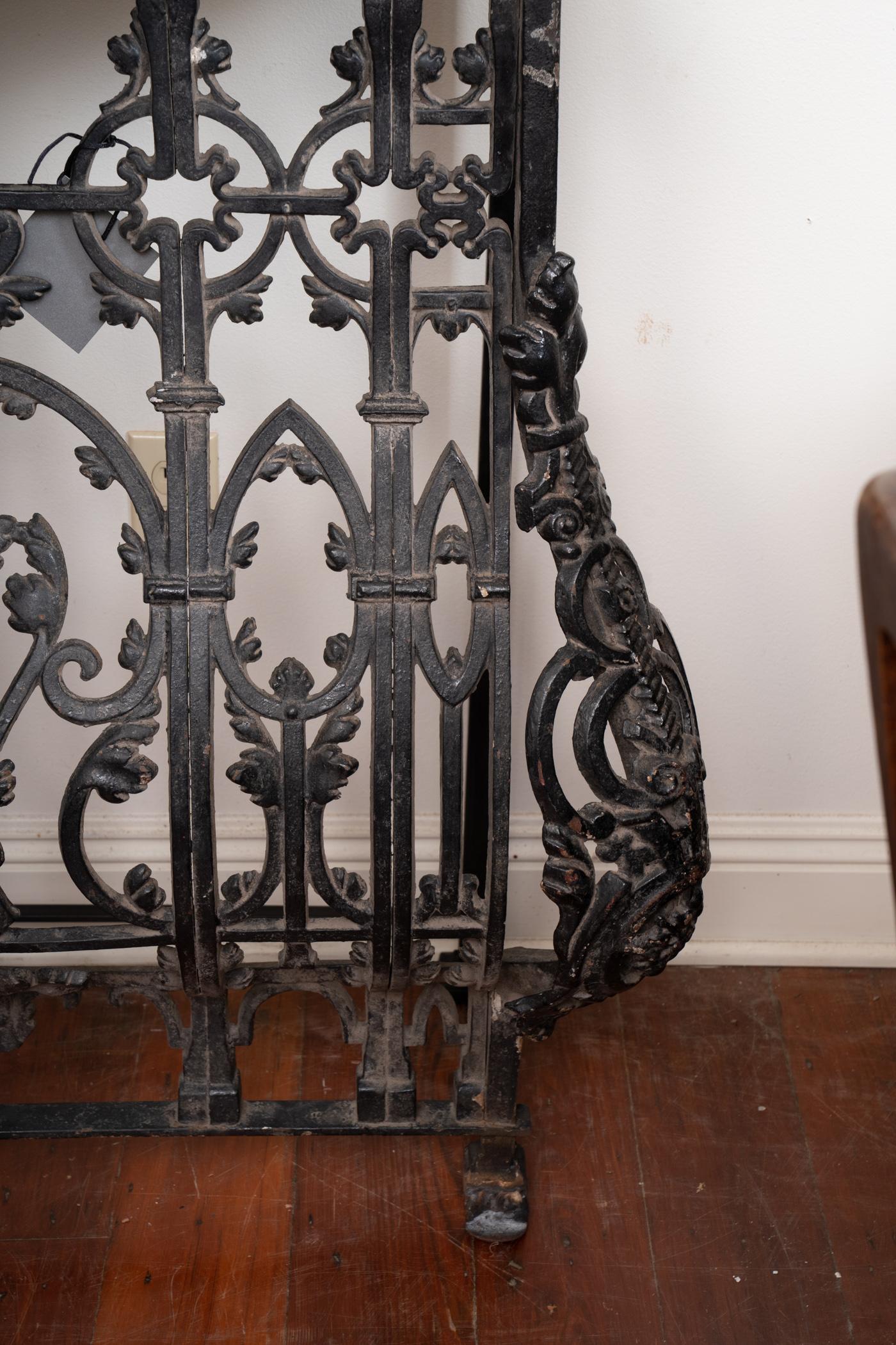 19th century iron balcony with later marble to make wonderful console table.