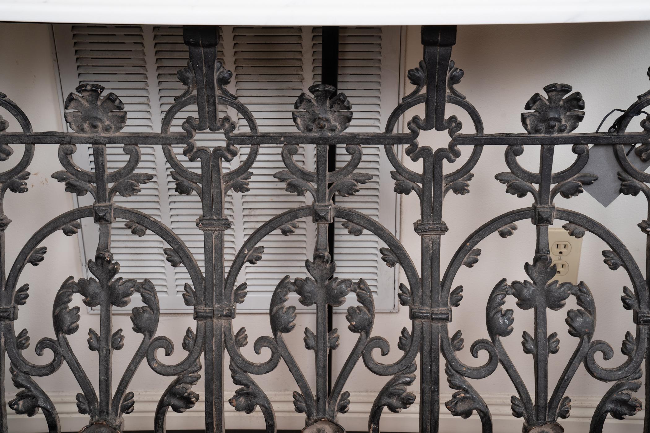 19th Century French Iron Console In Good Condition In New Orleans, LA