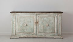 19th c. French Large Painted Buffet Cabinet
