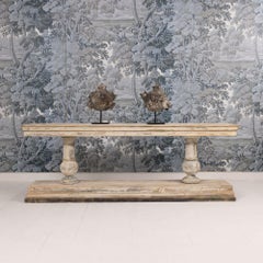 19th c. French Long Console Table in Original Paint