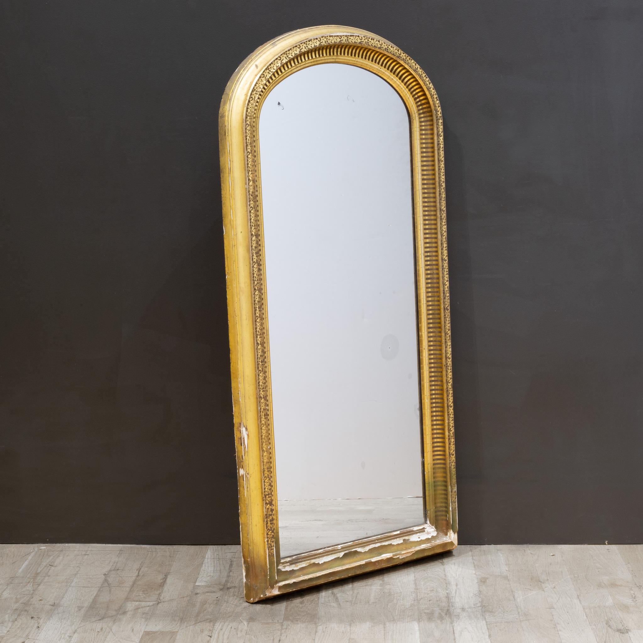 French Provincial 19th c. French Louis Philippe Gold Gilt Mirror c.1860-1890 For Sale