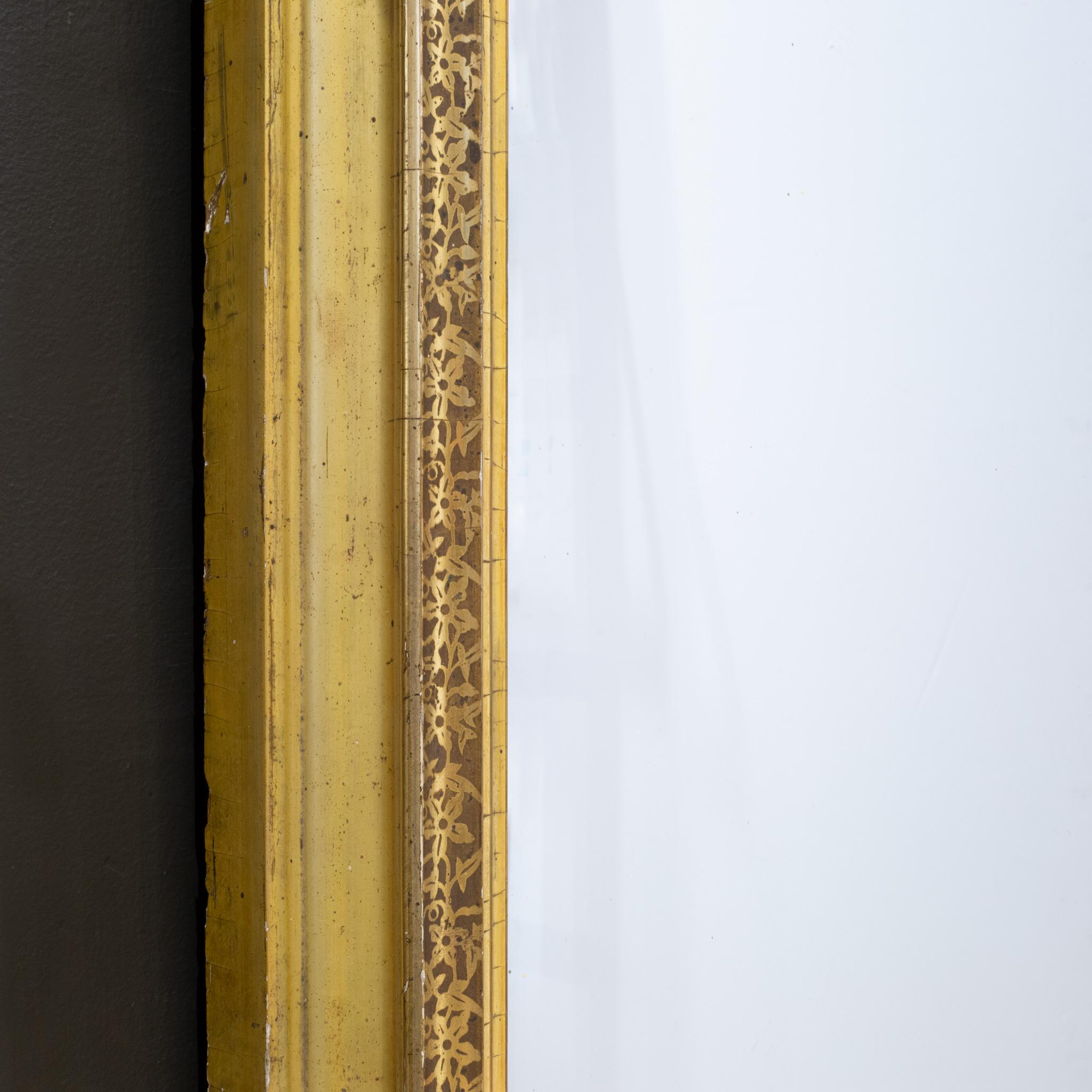 19th Century 19th c. French Louis Philippe Gold Gilt Mirror c.1860-1890 For Sale