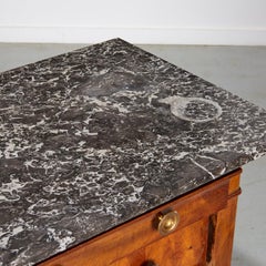 19th C. French, Louis Philippe Marble-Top Walnut Commode - Iris Apfel Collection