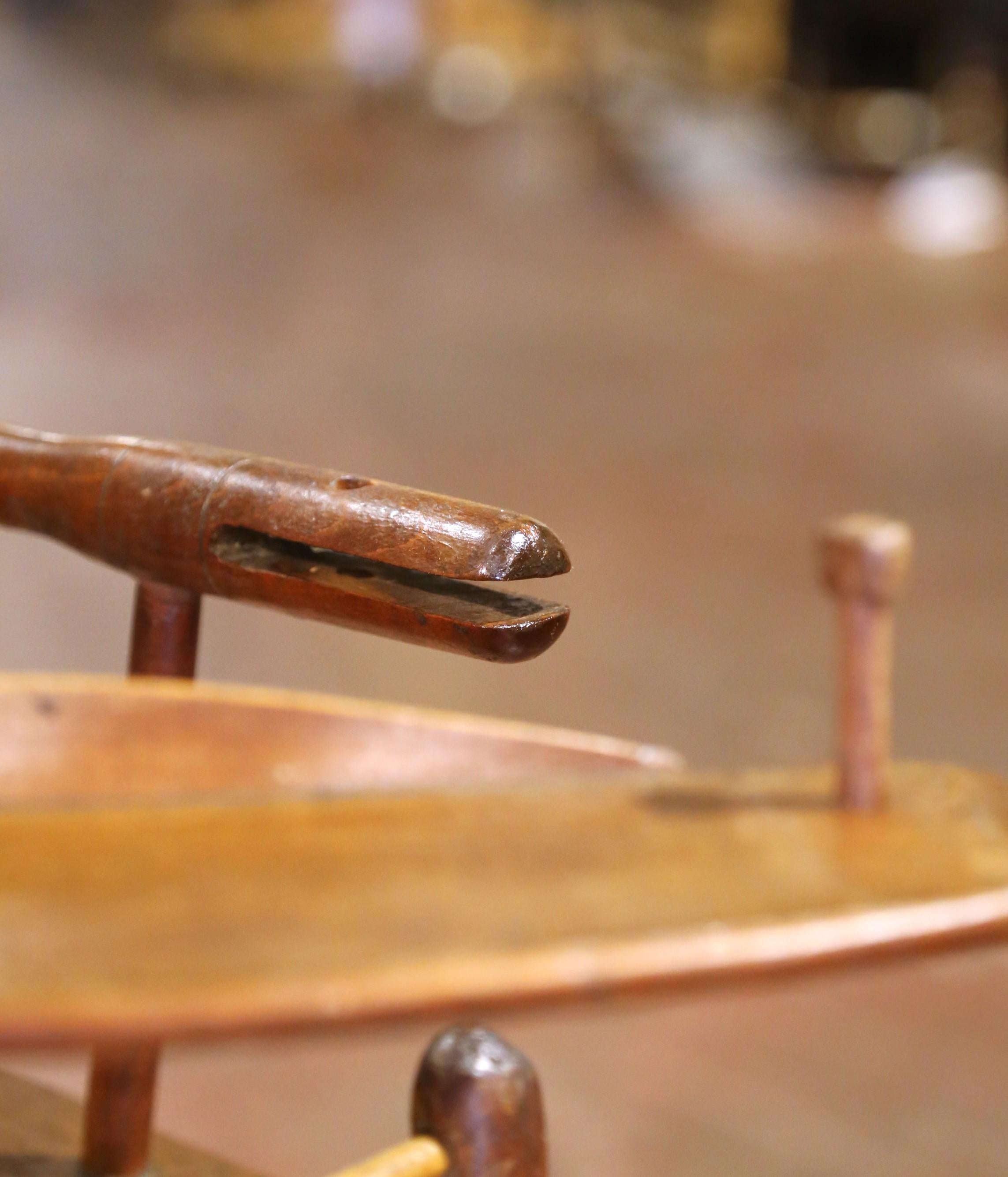19th C. French Louis Philippe Metamorphic Walnut High Chair Into Rolling Pram For Sale 5