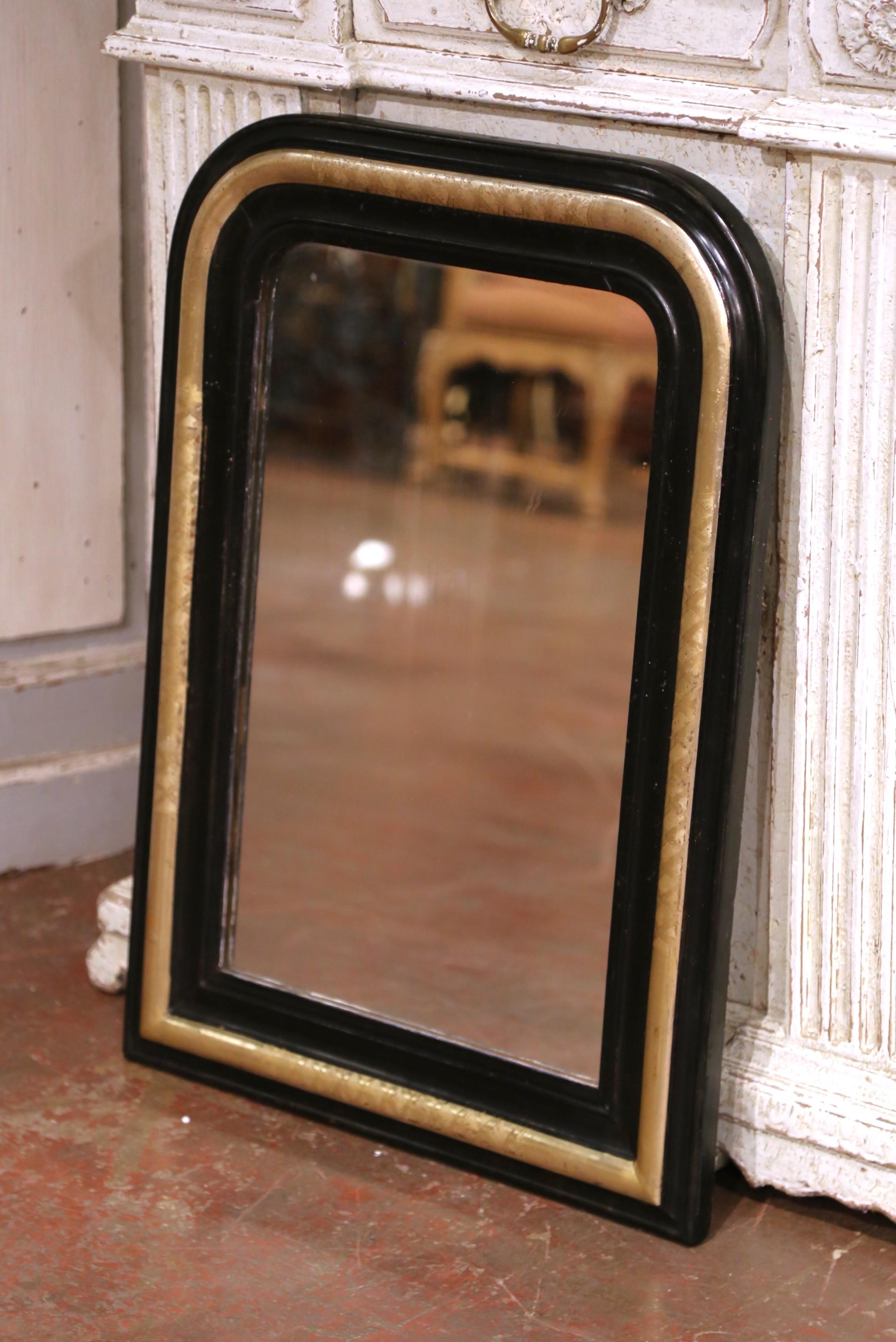 Decorate a hallway, dressing room, or living space with this striking Louis Philippe mirror. Crafted in France circa 1870, the classic rounded-corner form is typical of the period, while the contrasting finishes give it a distinctive visual appeal.