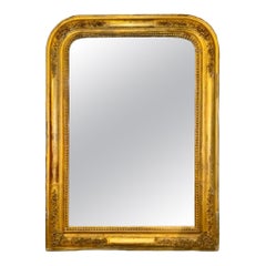 19th c. French Louis Philippe Mirror with Flowers