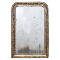 19th C. French Louis Philippe Silver and Gold Gilt Mirror C.1860-1890