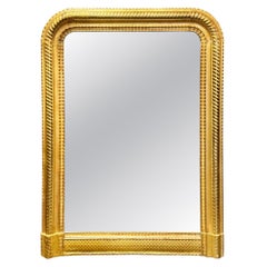 19th c. French Louis Philippe Water Gilded Mirror
