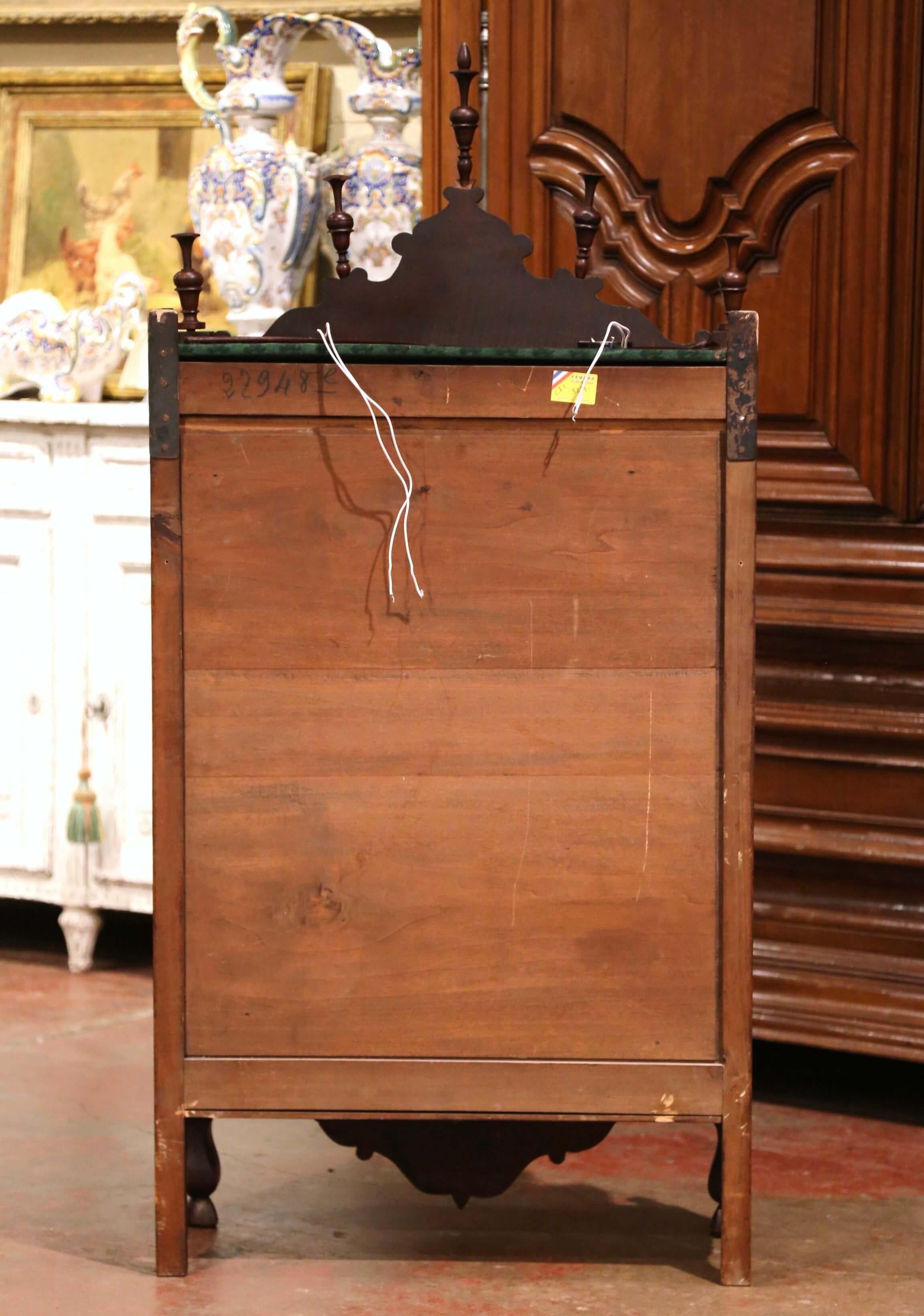 19. Jahrhundert Französisch Louis XV Obstholz Estanier mit geschnitzten Urne und Samt Regale im Angebot 11