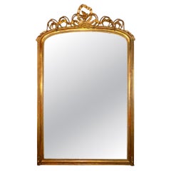 19th c. French Louis XV Giltwood Mirror