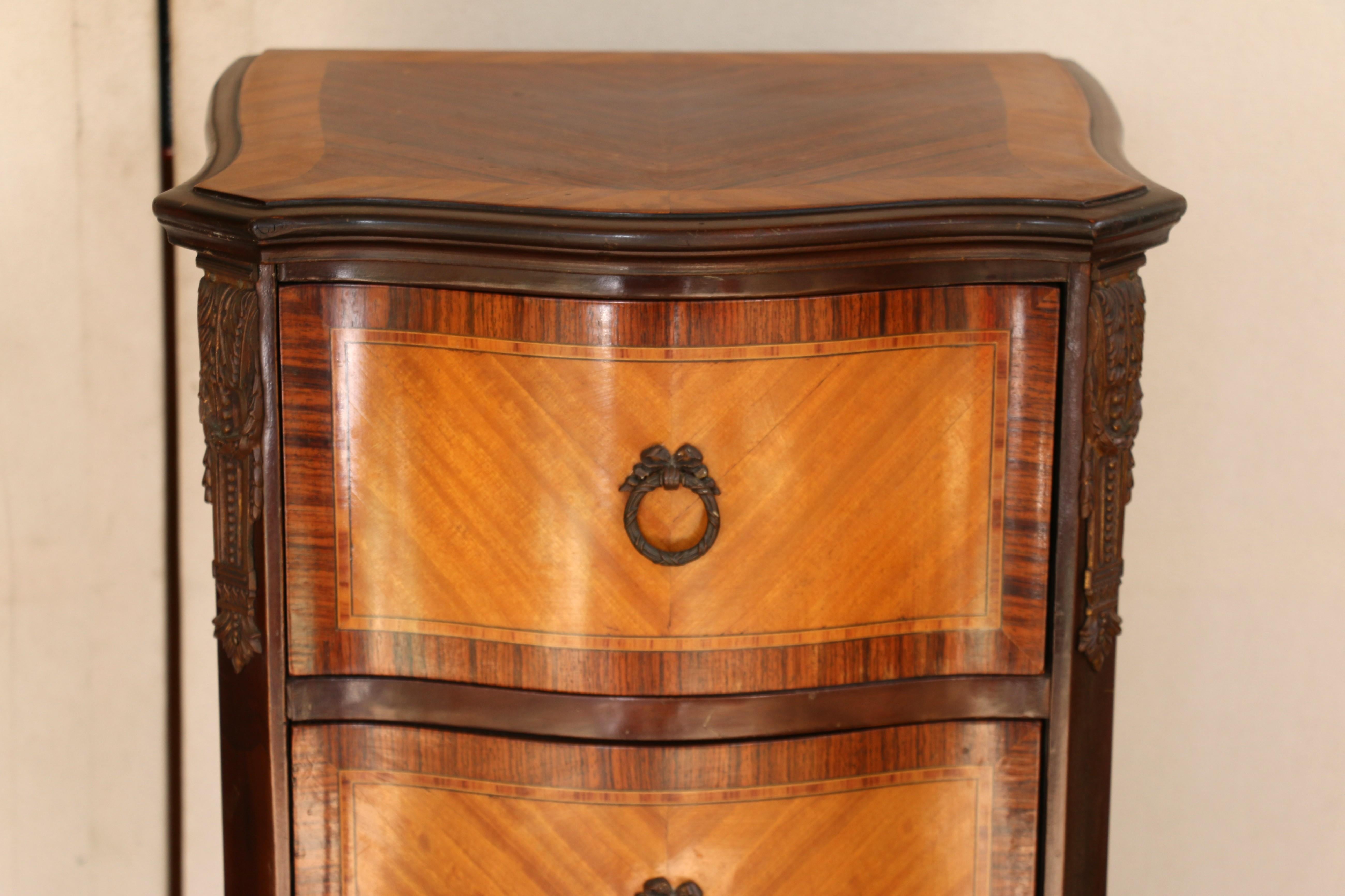 19th C. French Louis XV Inlaid Lingerie Chest/Semainier For Sale 7