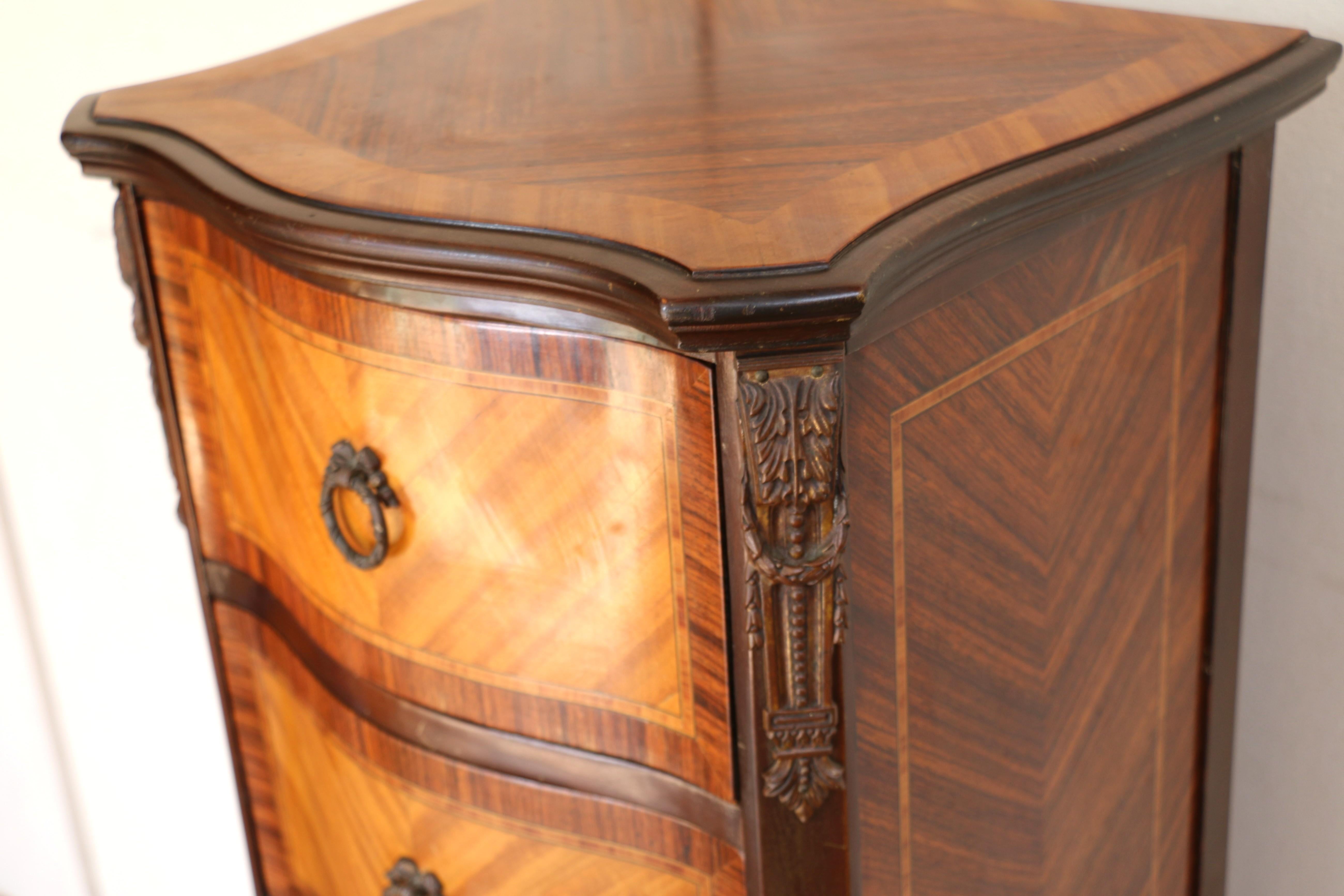 19th C. French Louis XV Inlaid Lingerie Chest/Semainier For Sale 8