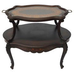 19th C. French Louis XV Marquetry Tea Table Att. Francois Linke