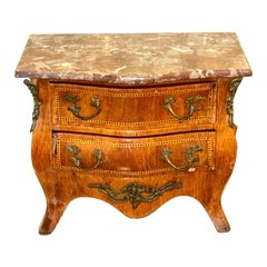 19th c. French Louis XV Miniature Walnut Commode