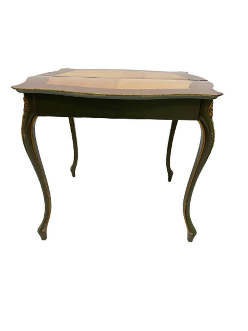19th C French Louis XV Style Card or Game Table, Ca 1860 For Sale 5