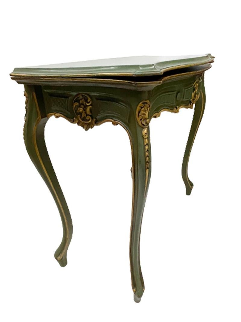 19th C French Louis XV Style Card or Game Table, Ca 1860 For Sale 2